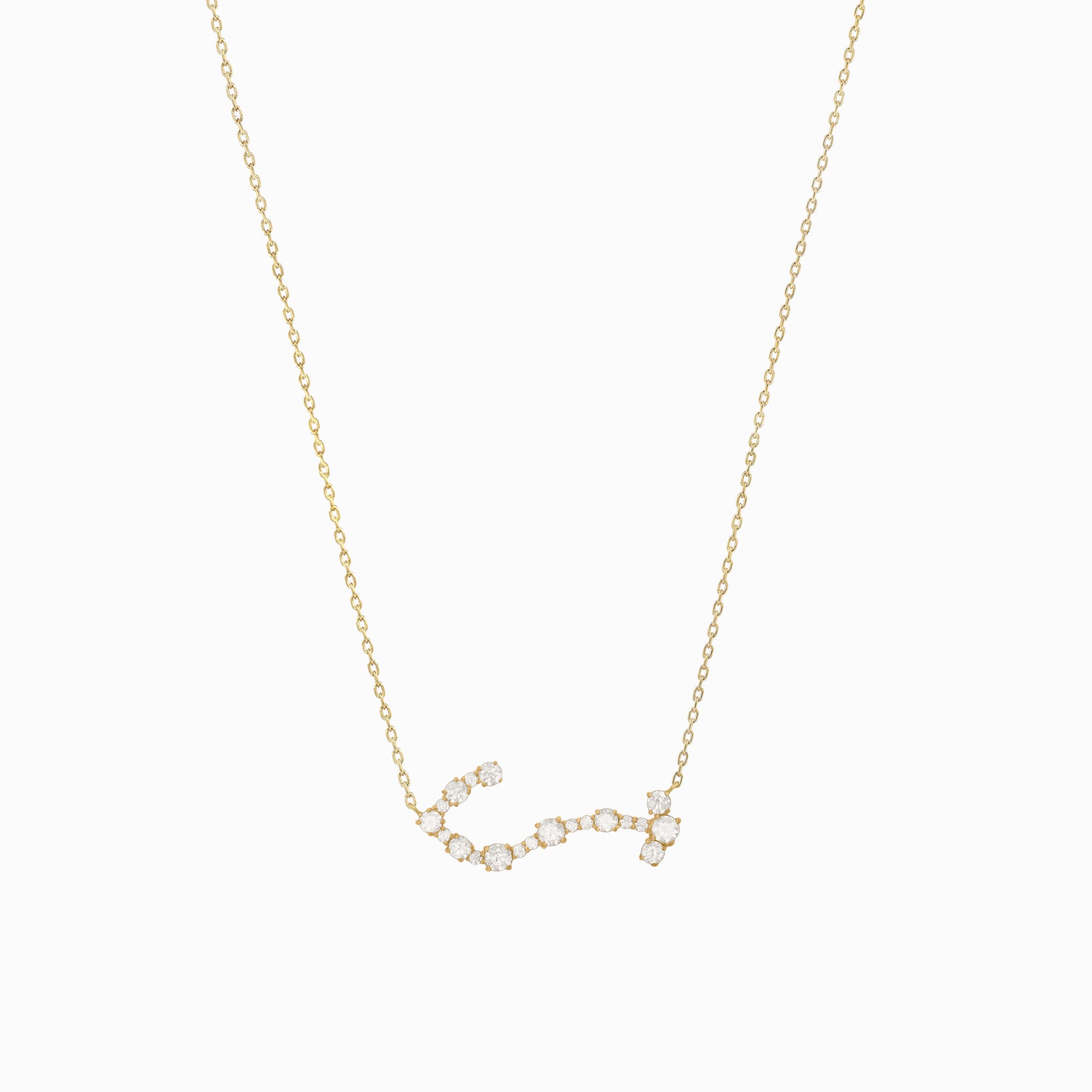Scorpio Constellation Pavé Lab Diamond Necklace 14K Solid Gold
