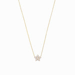 Flower Diamond Solid Gold Necklace