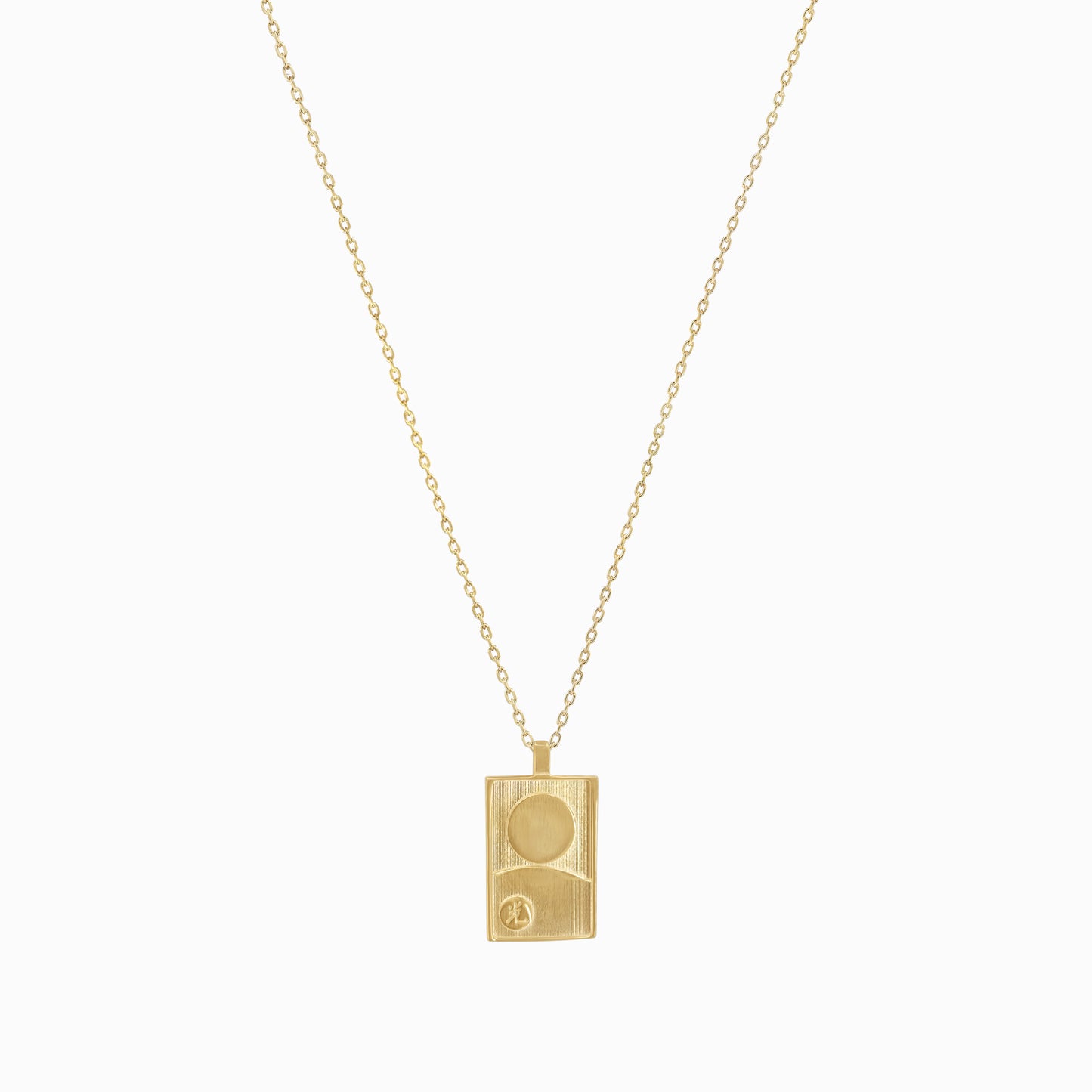 Korean Go-Stop Card Game Ogwang August Pendant 14K Gold 오광 공산