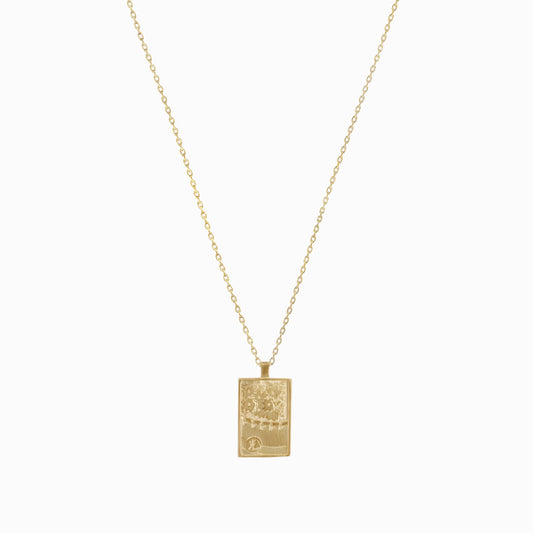 Korean Go-Stop Card Game Ogwang March Pendant 14K Solid Gold 오광 벚꽃