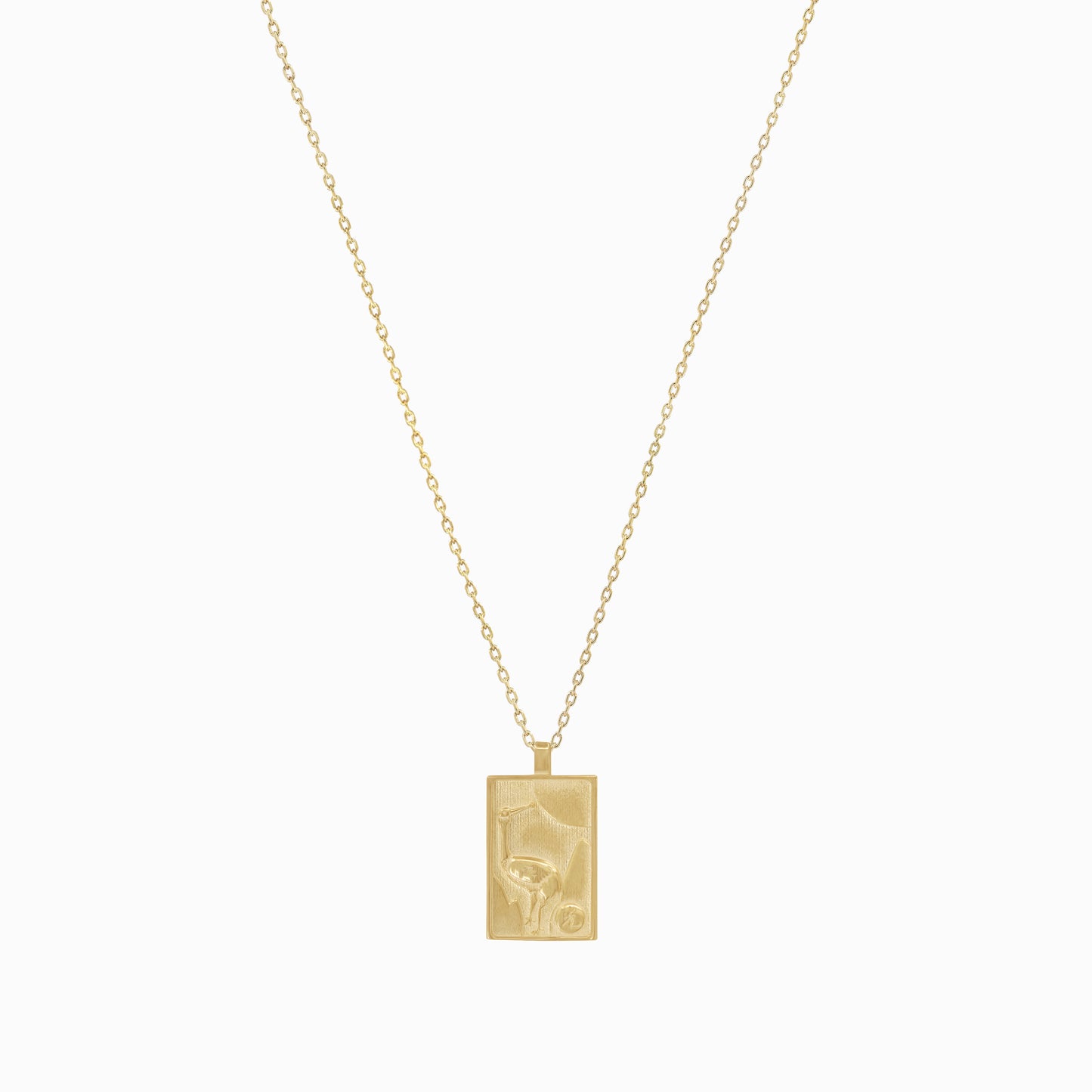 Korean Go-Stop Card Game Ogwang January Pendant 14K Gold 오광 송학
