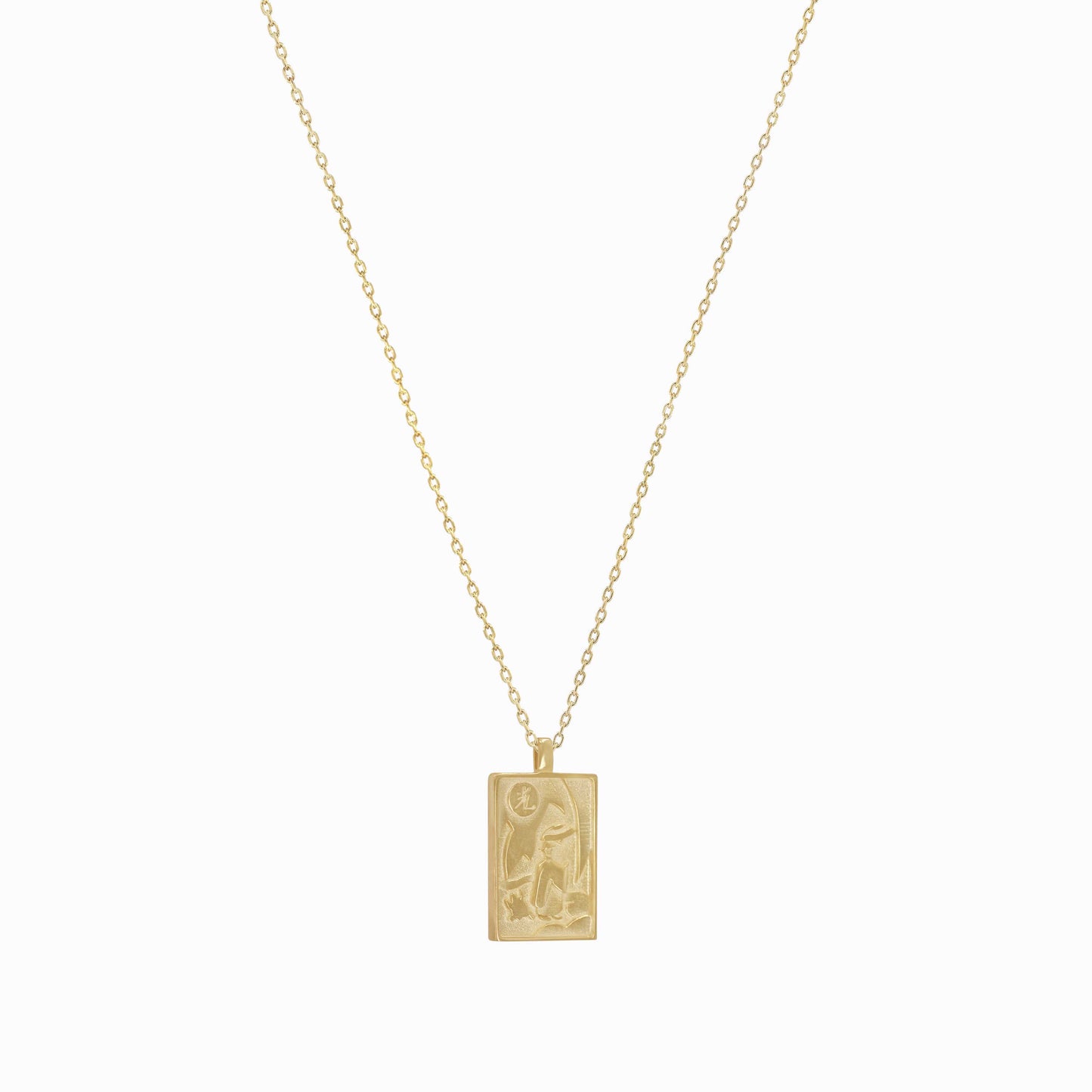 Korean Go-Stop Card Game Ogwang December Pendant 14K Gold 오광 비