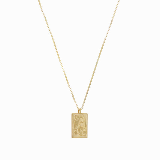 Korean Go-Stop Card Game Ogwang December Pendant 14K Gold 오광 비