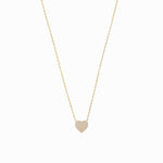 Heart Diamond Solid Gold Necklace