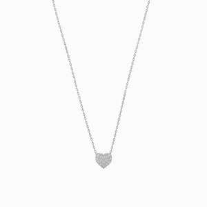 
          
          Load image into Gallery viewer, Heart Pavé Lab Diamond Necklace Sterling Silver
          
          