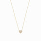 Heart Diamond Solid Gold Necklace 14K Gold