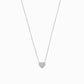 Heart Pavé Lab Diamond Necklace Sterling Silver
