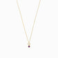 Heart Shape Lab Diamond & Natural Ruby Necklace 14K Solid Gold | July Birthstone