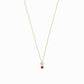 Heart Lab Diamond Ruby Birthstone Necklace 14K Gold | July