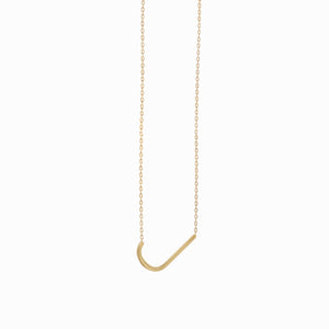 
          
          Load image into Gallery viewer, J Large Initial Letter Necklace 14K Gold
          
          