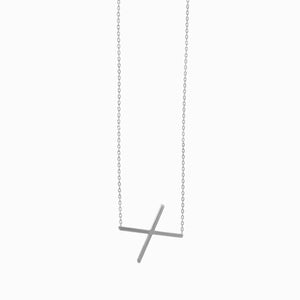 
          
          Load image into Gallery viewer, X Large Initial Letter Necklace Sterling Silver
          
          