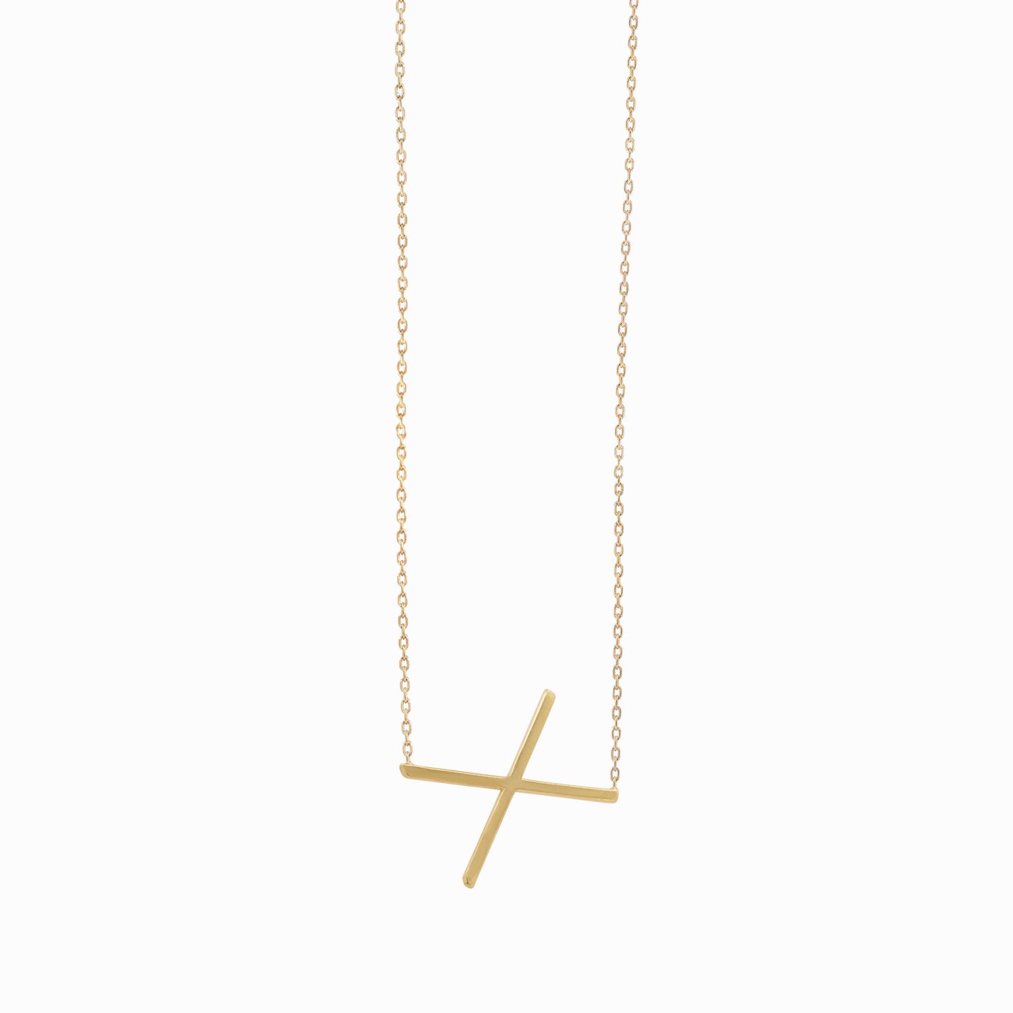 X Large Initial Letter Necklace Sterling Silver