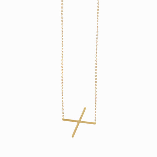 X Large Initial Letter Necklace Sterling Silver