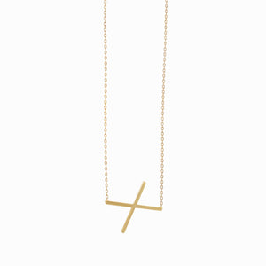 
          
          Load image into Gallery viewer, X Large Initial Letter Necklace 14K Gold
          
          