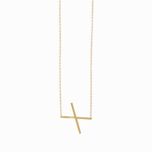 
          
          Load image into Gallery viewer, X Large Initial Letter Necklace 14K Gold
          
          