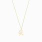 A Script Initial Letter Charm Pendant 14K Gold