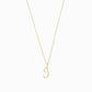 J Script Initial Letter Necklace 14K Gold