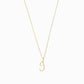 J Script Initial Letter Necklace 14K Gold