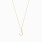 S Script Initial Letter Charm Pendant 14K Gold