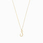S Script Initial Letter Necklace 14K Gold