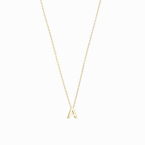 
          
          Load image into Gallery viewer, A Initial Letter 14k Solid Gold Necklace
          
          