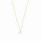 A Initial Letter 14k Solid Gold Necklace
