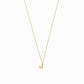 J Initial Letter Necklace 14K Solid Gold