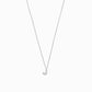 J Initial Letter Pavé Lab Diamond Necklace Sterling Silver
