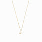 J Initial Letter Pavé Diamond Necklace 14K Gold