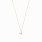 J Initial Letter One Lab Diamond Necklace 14K Gold