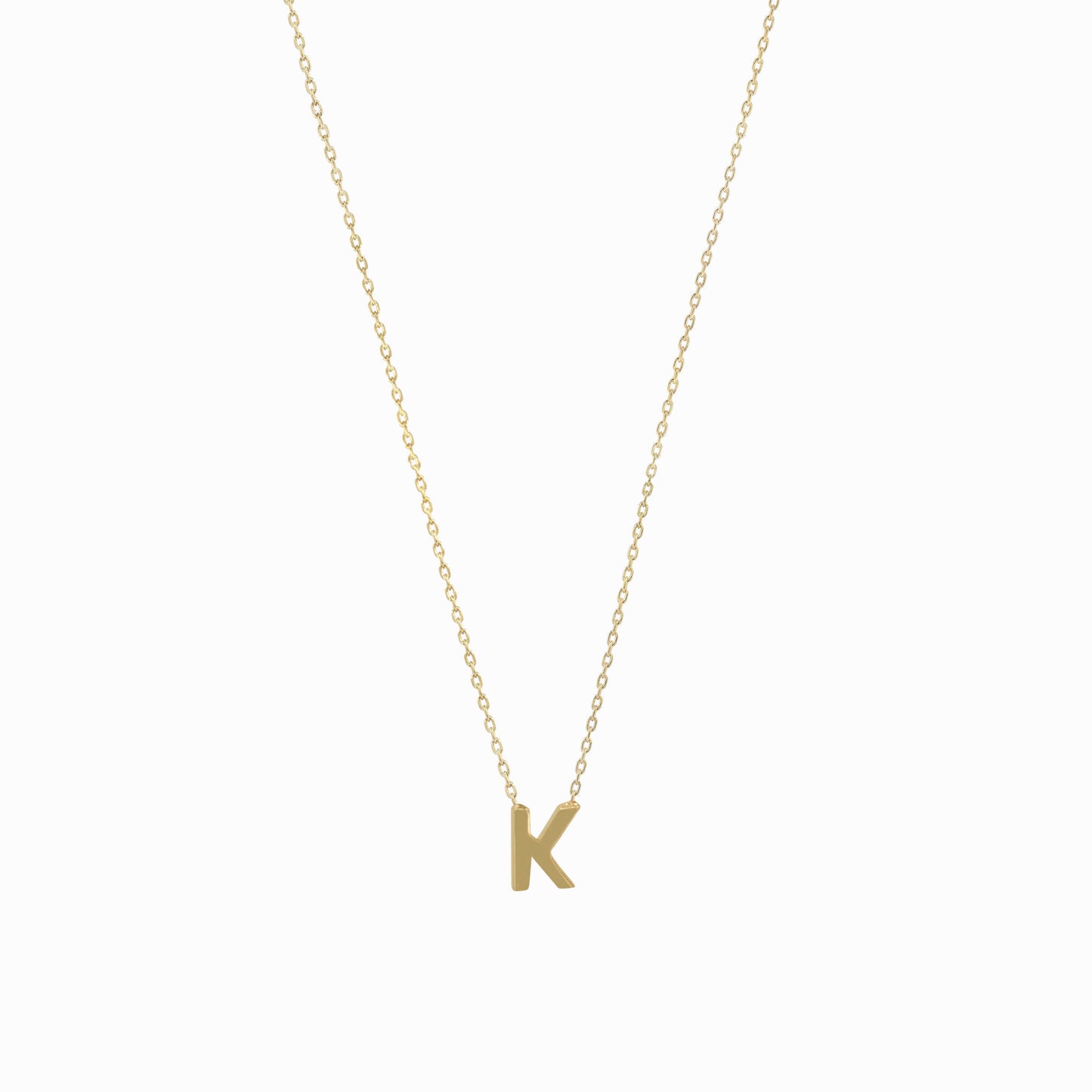 K Initial Letter Necklace 14K Gold