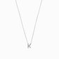 K Initial Letter Necklace Sterling Silver
