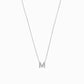 M Initial Letter Necklace Sterling Silver