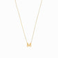 M Initial Letter Gold Necklace