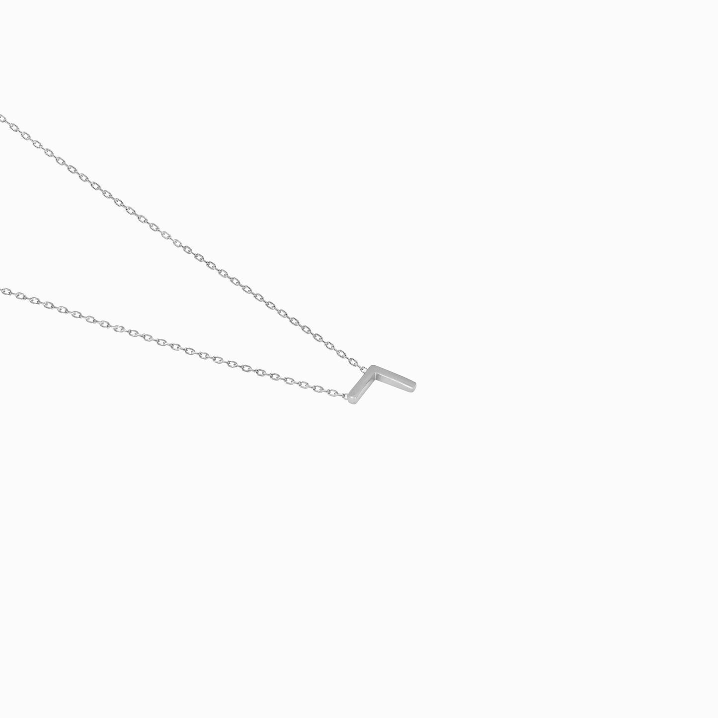 Hangul Korean Letter Necklace Sterling Silver ㄱ
