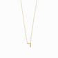 Hangul Korean Letter Solid Gold Necklace ㄱ 