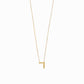 Hangul Korean Letter Solid Gold Necklace ㄱ 