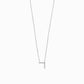 Hangul Korean Letter Pavé Lab Diamond Necklace Sterling Silver ㄱ
