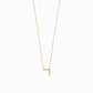 Hangul Korean Letter Pavé Lab Diamond Necklace Sterling Silver ㄱ