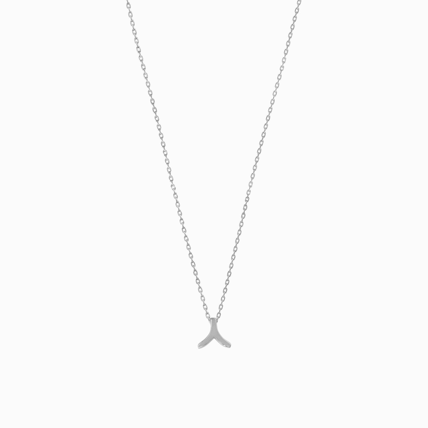 Hangul Korean Letter Necklace Sterling Silver ㅅ
