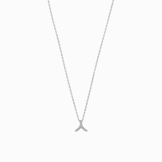 Hangul Korean Letter Necklace Sterling Silver ㅅ