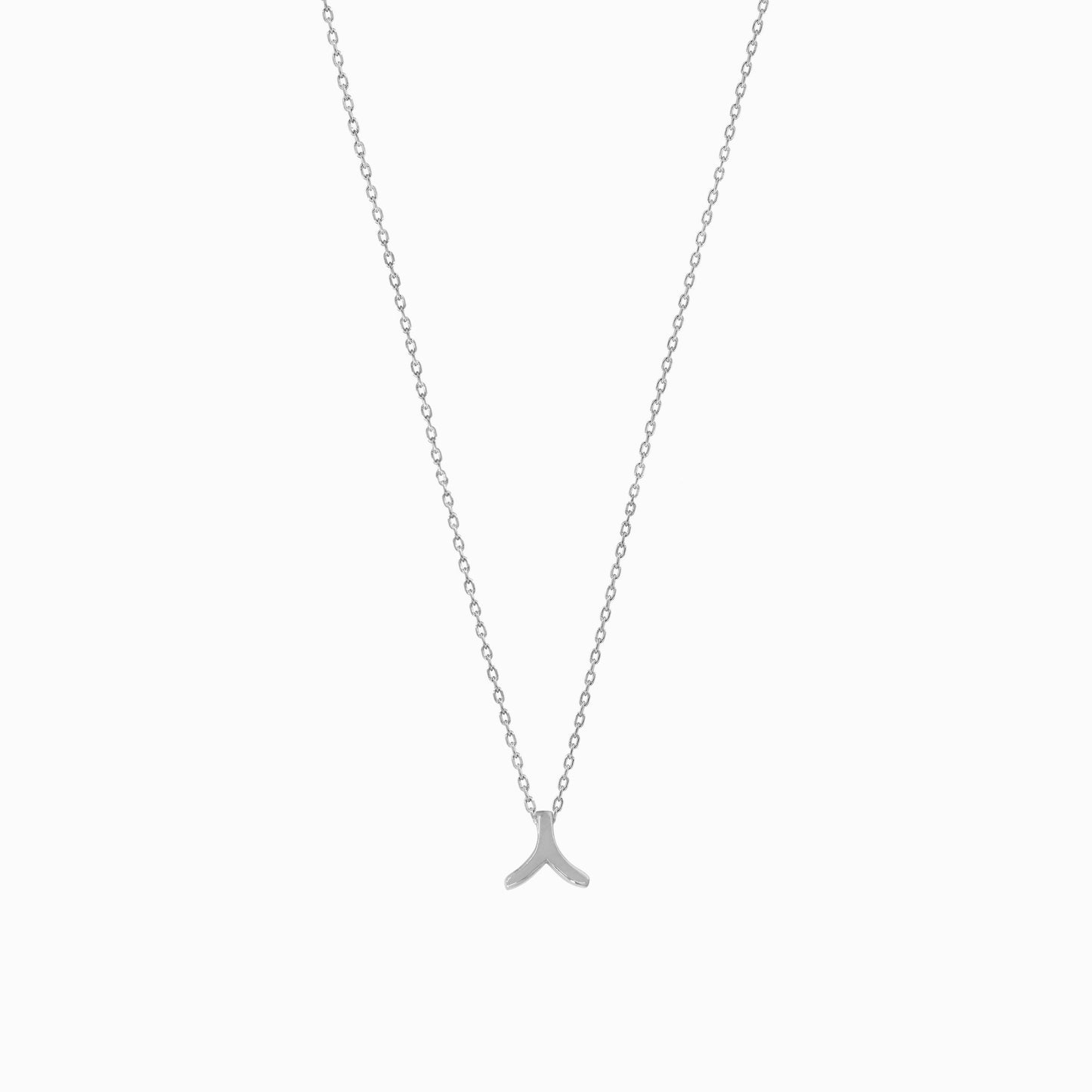 Hangul Korean Letter Necklace Sterling Silver ㅅ