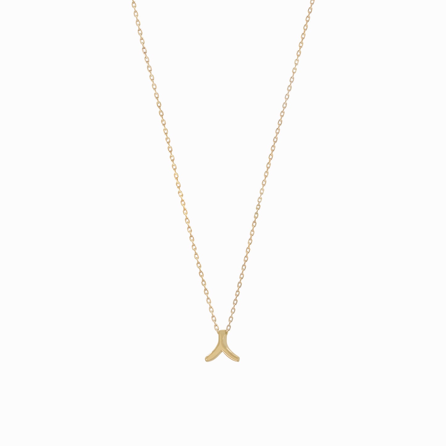 Hangul Korean Letter Necklace 14K Gold ㅅ