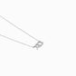 Hangul Korean Letter Pavé Lab Diamond Necklace Sterling Silver ㅈㅁ