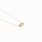 Korean Hangul LetterPavé Lab Diamond Necklace 14K Solid Gold ㅈㅁ