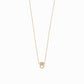 Hangul Korean Letter Diamond Solid Gold Necklace ㅎ