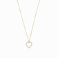 Open Heart Pavé Lab Diamond Necklace Sterling Silver