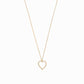Open Heart Pavé Lab Diamond Necklace Sterling Silver