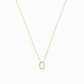 Eclipse O Initial Letter Pavé Lab Diamond Necklace 14K Solid Gold