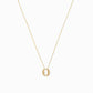 Eclipse O Initial Letter Pavé Lab Diamond Necklace 14K Solid Gold